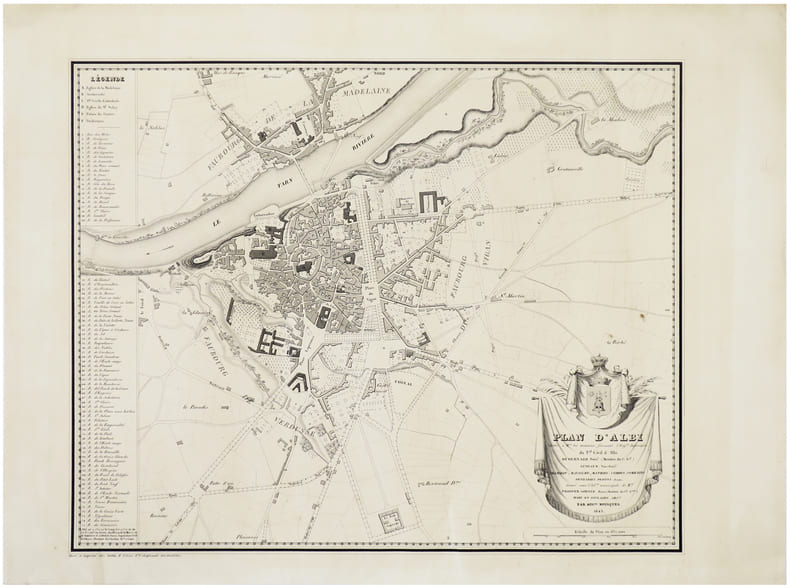  [ALBI] Plan d'Albi.. BOUSQUEL (Auguste).