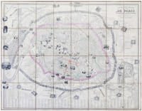 Nouveau plan illustré de la ville de Paris avec le système complet de ses fortifications et forts détachés, et des communes de la banlieue.
