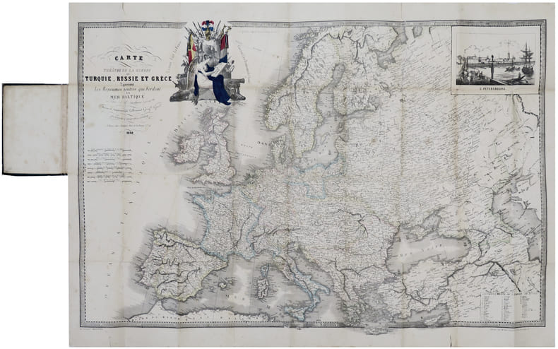  Carte [du] th&eacute;&acirc;tre de la guerre en Turquie, Russie et Gr&egrave;ce donnant les royaumes neutres qui bordent la mer Baltique.. ANDRIEU (J. B.).