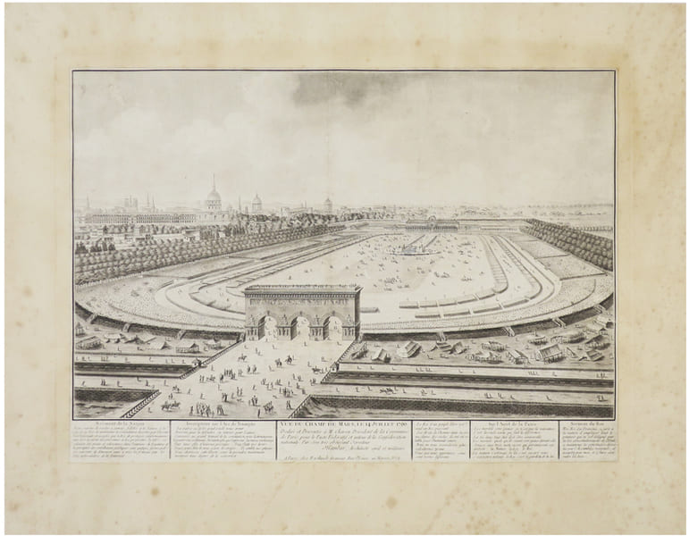  [F&Ecirc;TE de la F&Eacute;D&Eacute;RATION] Vue du Champ de Mars, le 14 juillet 1790.. BERTHAULT (Pierre-Gabriel) & MANDAR (Charles-Fran&ccedil;ois).