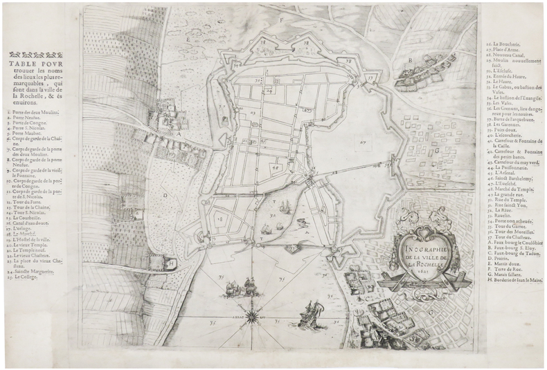  [LA ROCHELLE] Inographie de la ville de La Rochelle. 1621.. TAVERNIER (Melchior).
