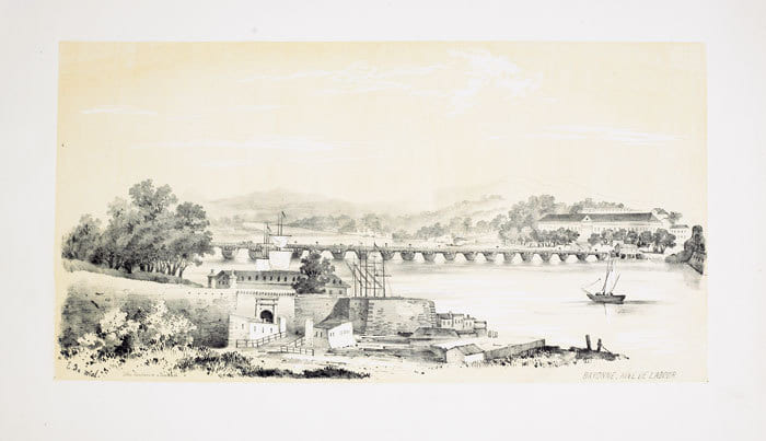  Bayonne rive de l'Adour.. MALBOS (Eug&egrave;ne de);