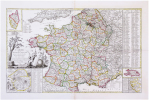  Carte de la République Française suivant sa nouvelle division en 103 départements ; avec  toutes les routes.. CHAUMIER (C.J.).