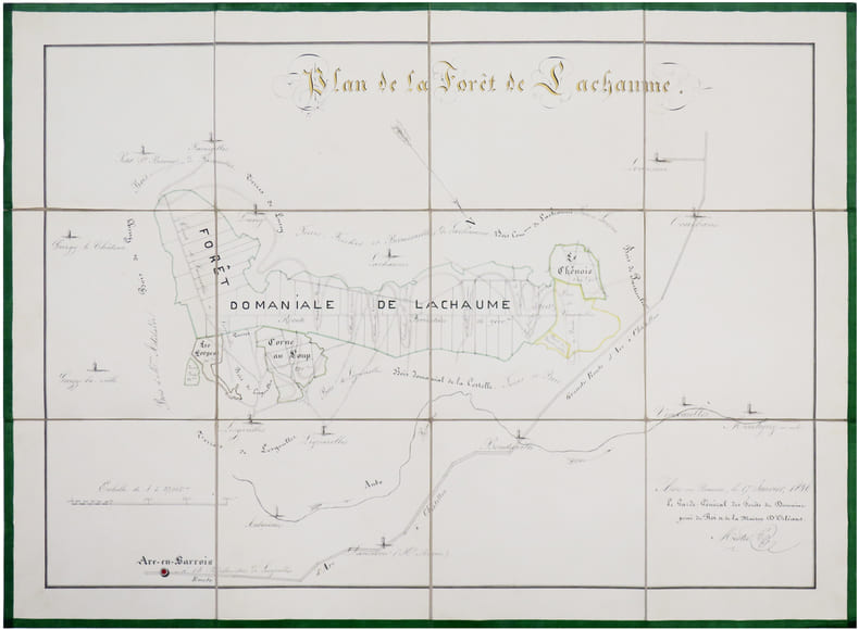  Plan de la for&ecirc;t de Lachaume.. MESTRE.