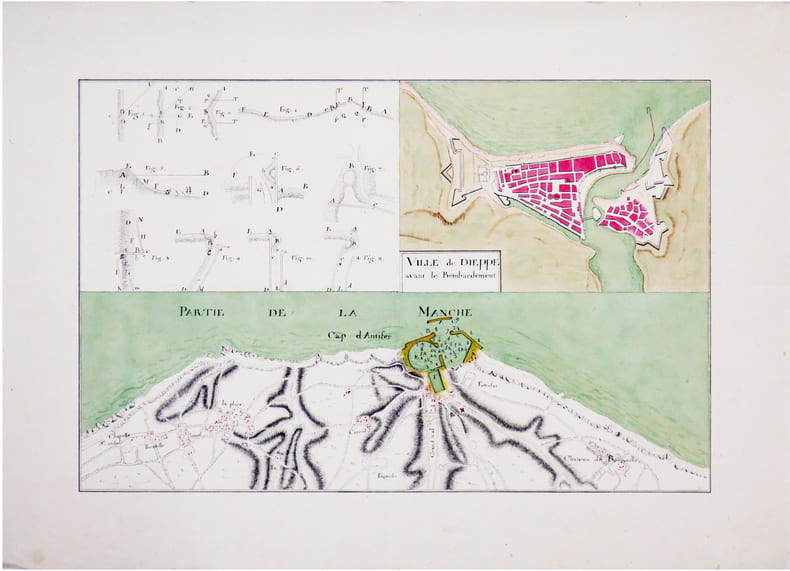  [Plan de Dieppe et du cap d'Antifer].. [ANONYME].