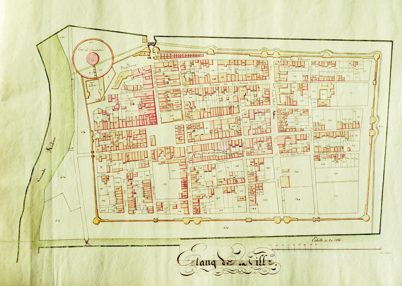  Plan de la ville [d'Aigues-Mortes].. [ANONYME].