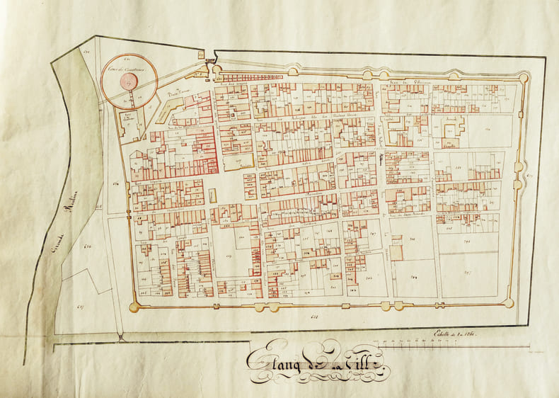  Plan de la ville [d'Aigues-Mortes].. [ANONYME].