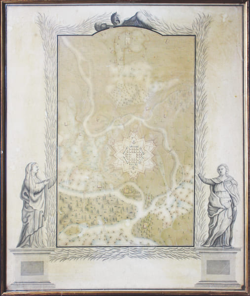  Plan d'une ville fortifi&eacute;e dans le style de Vauban.. [ANONYME].
