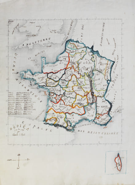  [Carte de France].. COSSART d'ESPI&Egrave;S (Louis Antoine Camille de).