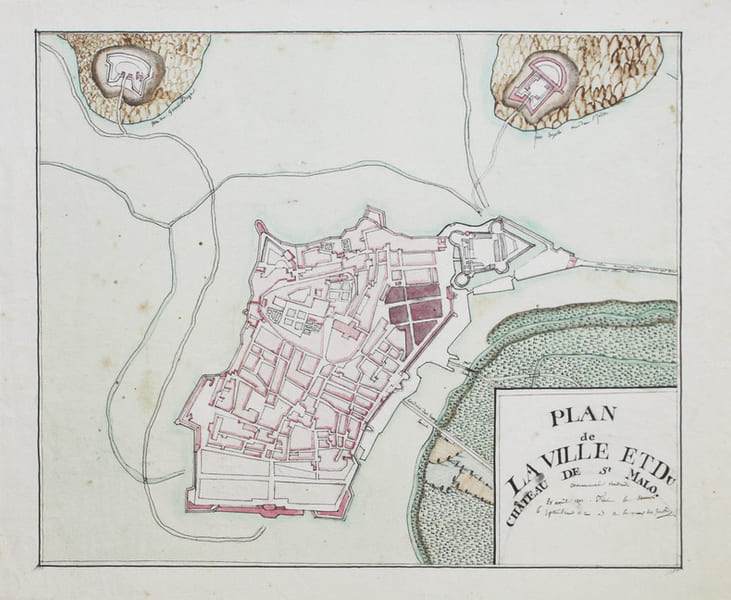  Plan de la ville et du ch&acirc;teau de St Malo.. [ANONYME].