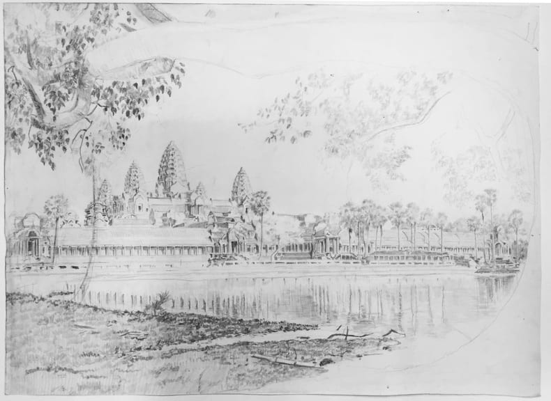  [CAMBODGE] Vue panoramique d'Angkor Vat.. BONNIGAL (Paul).