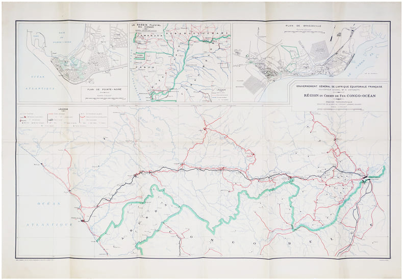  [R&Eacute;PUBLIQUE du CONGO] Gouvernement g&eacute;n&eacute;ral de l'Afrique &Eacute;quatoriale Fran&ccedil;aise. Gouverneur g&eacute;n&eacute;ral M.r R. Antonetti. R&eacute;gion du chemin de fer ...