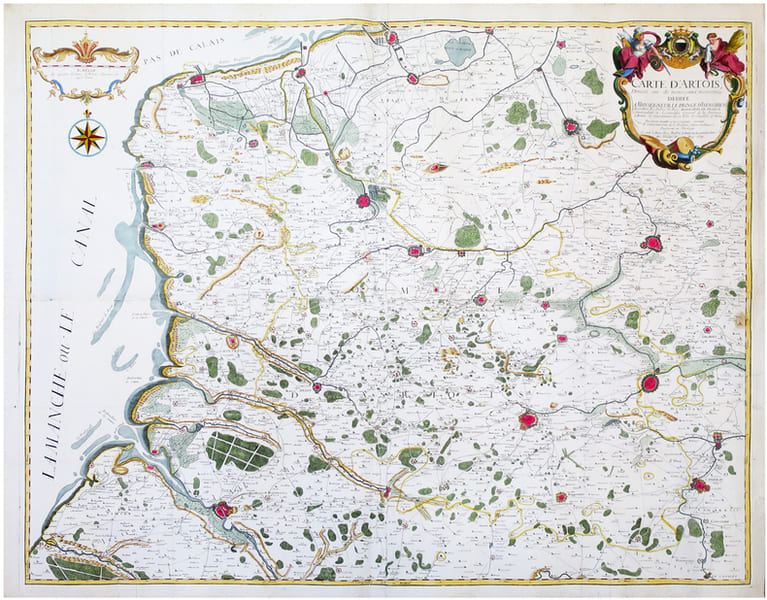  [ARTOIS] Carte d’Artois dress&eacute;e sur de nouveaux m&eacute;moires.. SAINT-ALEXIS (Constantin de).