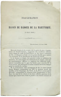 Inauguration du bassin de Radoub de La Martinique (6 mai 1868).