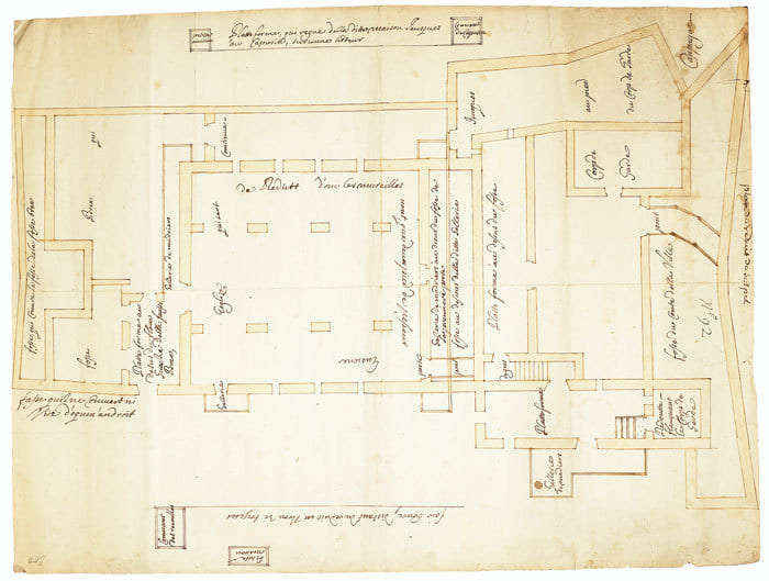  Plan du r&eacute;duit de Sospel.. SOSPEL. MANUSCRIT.