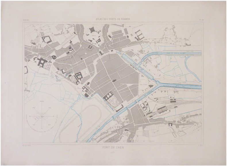  [CAEN] Port de Caen.. ATLAS des PORTS de FRANCE.