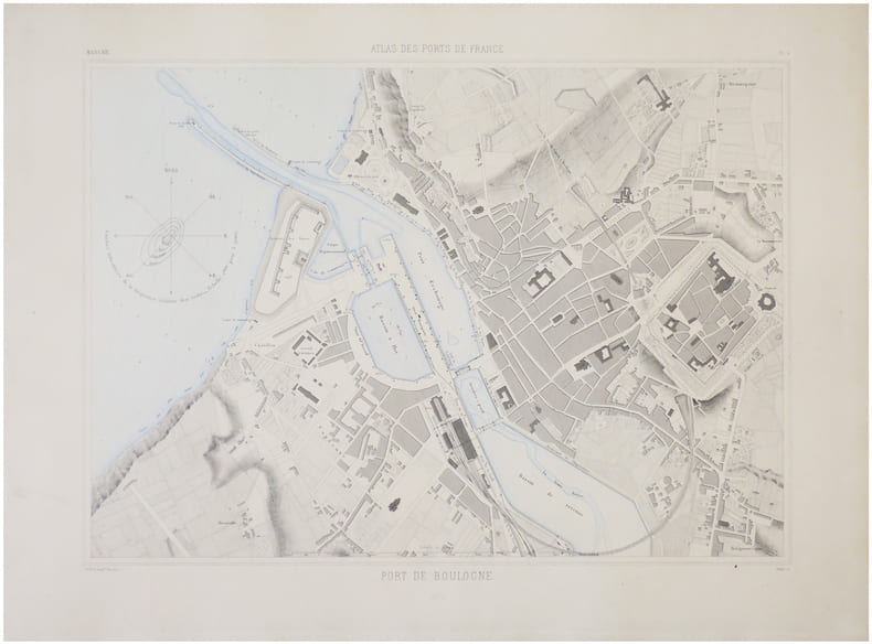  [BOULOGNE-sur-MER] Port de Boulogne.. ATLAS des PORTS de FRANCE.