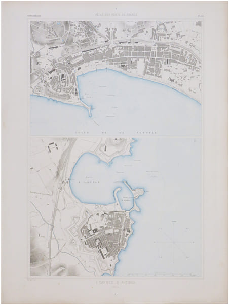  [CANNES & ANTIBES] I. Cannes. - II. Antibes.. ATLAS des PORTS de FRANCE.