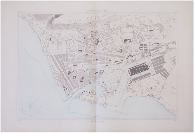  [LE HAVRE] Port du Havre.. ATLAS des PORTS de FRANCE.