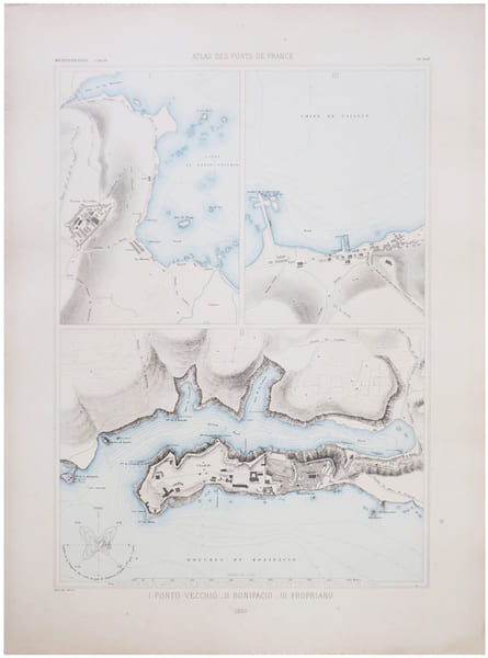  [CORSE/PORTO-VECCHIO] I. Porto-Vecchio. - II. Bonifacio. - III. Propriano.. ATLAS des PORTS de FRANCE.