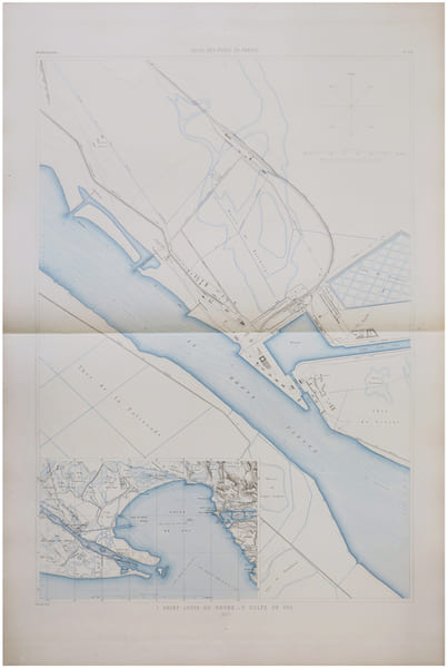  [CAMARGUE] I. Saint-Louis-du-Rh&ocirc;ne. - II. Golfe de Fos.. ATLAS des PORTS de FRANCE.