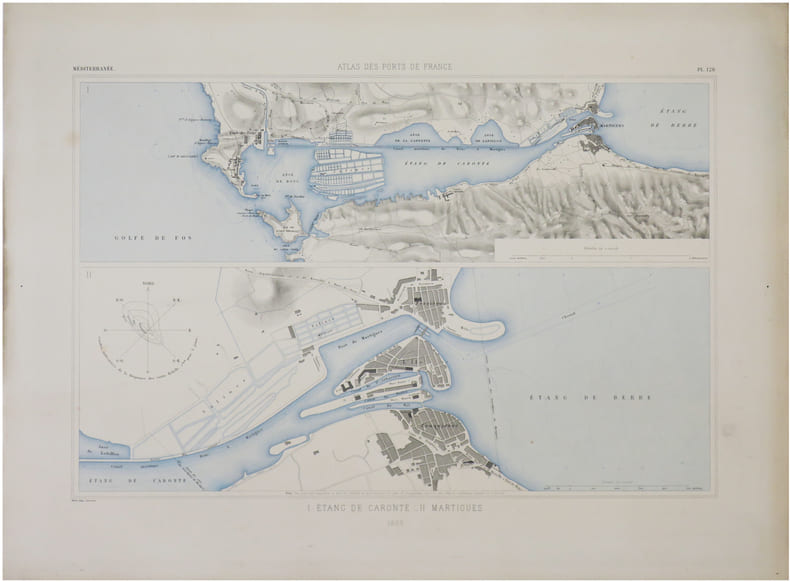  [MARTIGUES] I. &Eacute;tang de Caronte. - II. Martigues.. ATLAS des PORTS de FRANCE.