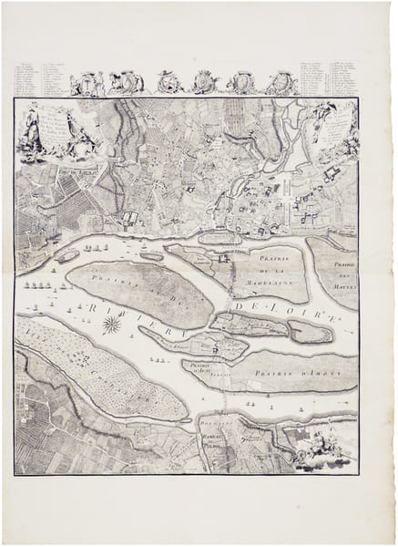  [NANTES] Plan de Nantes, avec les changements et augmentations qu'on y a fait depuis 1757.. CACAULT (Fran&ccedil;ois) & LE ROUGE (Georges-Louis).