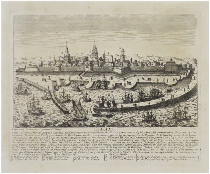  [CALAIS] Calais, ville et port de mer de France, capital du Pays reconquis.. AVELINE (Pierre) & CR&Eacute;PY (Louis).