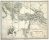  Carte de l'Empire Ottoman en Europe, en  Asie et en Afrique, avec les pays limitrophes.. LAPIE (Pierre, Capitaine);