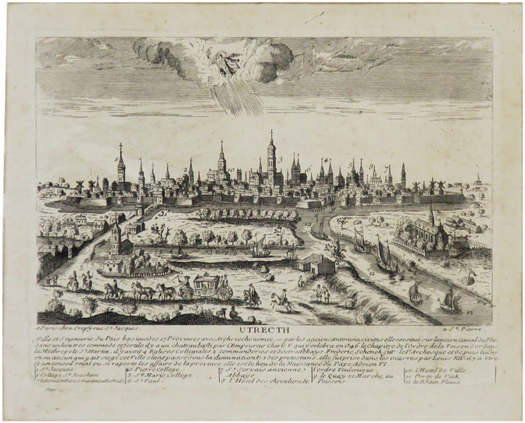  [UTRECHT] Utrecth ville et seigneurie du Pais Bas, une des 17 provinces.. CR&Eacute;PY (Louis) & AVELINE (Pierre).