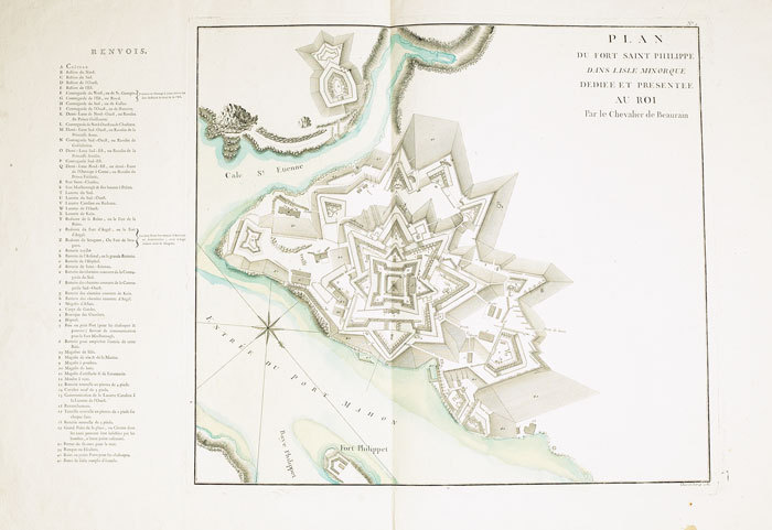  [MINORQUE] Plan du fort Saint Philippe dans lisle Minorque.. BEAURAIN (Jean de);