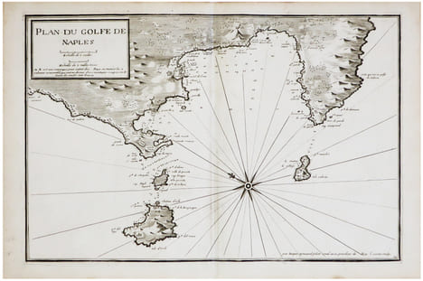  [NAPLES] Plan du golfe de Naples.. AYROUARD (Jacques).