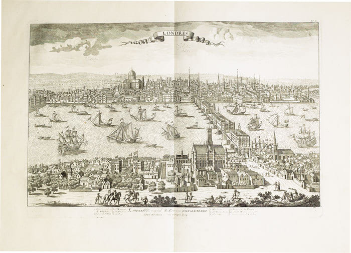  Londres ville capital du royaume d'Angleterre.. CH&Eacute;REAU (Jacques);