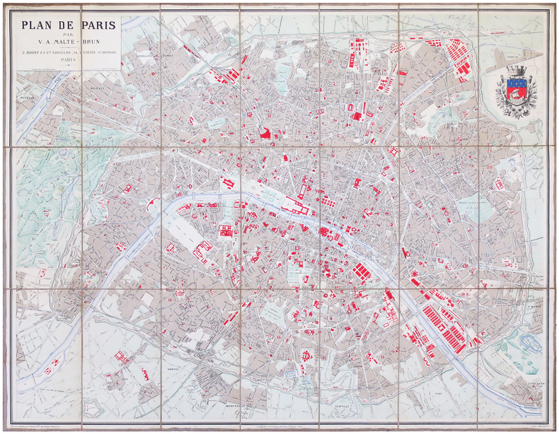  Plan de Paris.. MALTE-BRUN (Victor Adolphe).