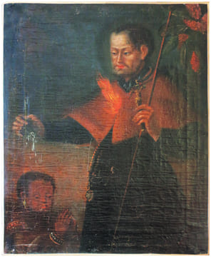 Bénédiction d'un africain.. [MOZAMBIQUE]. — SAINT FRANCOIS-XAVIER.