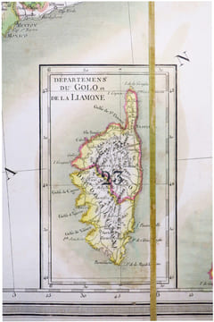  Carte de la France divisée en 108 départements, et subdivisée en arrondissemens communaux présentée à l'Assemblée Nationale. Corrigée en l'an VIII.. ...