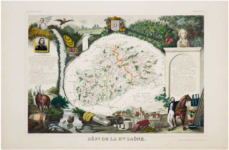  [HAUTE-SA&Ocirc;NE] D&eacute;p.t de la H.te Sa&ocirc;ne.. LEVASSEUR (Victor).
