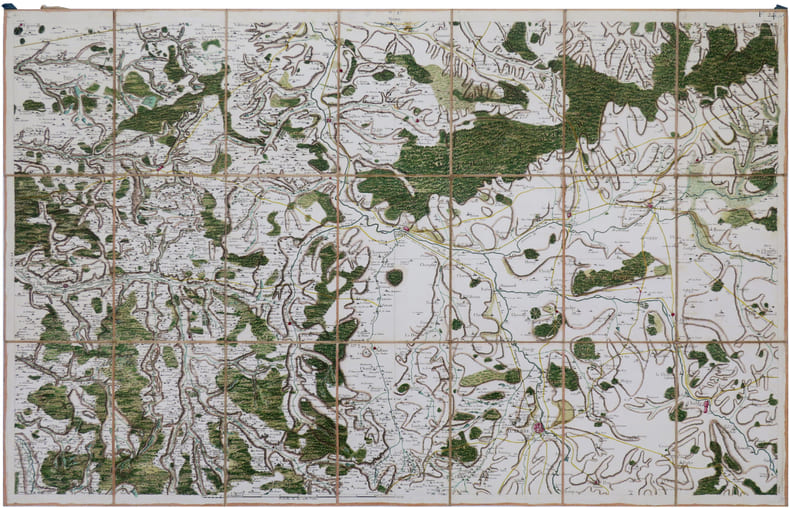  [AUXERRE] Carte de Cassini. Feuille n&deg;47/24. Auxerre.. CASSINI de THURY (C&eacute;sar-Fran&ccedil;ois).