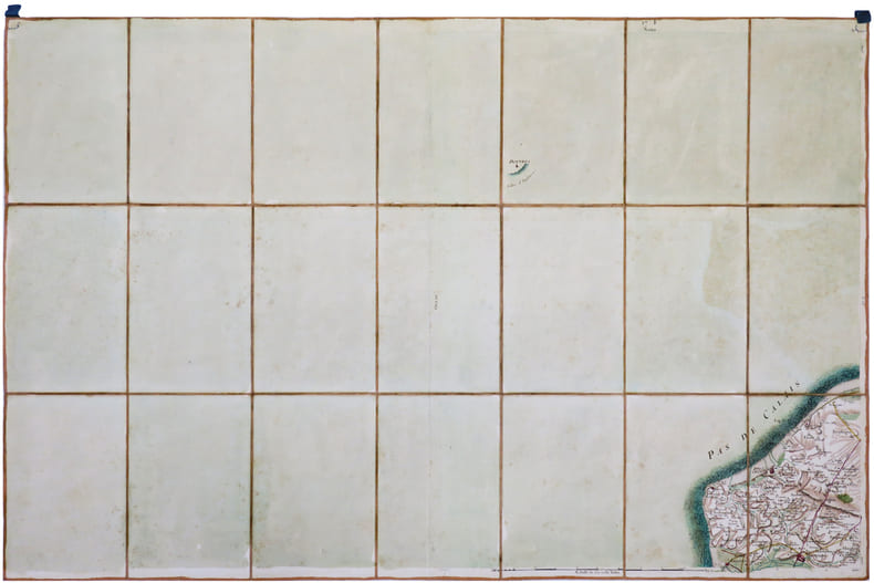  [AMBLETEUSE/WISSANT/MARQUISE] Carte de Cassini. Feuille n&deg;21/17. Pas de Calais.. CASSINI de THURY (C&eacute;sar-Fran&ccedil;ois).