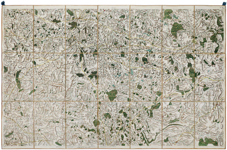  [AUBUSSON] Carte de Cassini. Feuille n&deg;13/66. Aubusson.. CASSINI de THURY (C&eacute;sar-Fran&ccedil;ois).