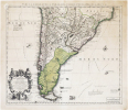  [PARAGUAY/CHILI] Carte du Paraguay, du Chili, du détroit de Magellan &c.. L'ISLE (Guillaume de).