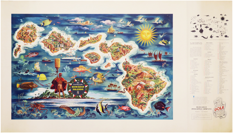  [HAWAII] The Dole map of the Hawaiian Islands.. FEHER (Joseph).