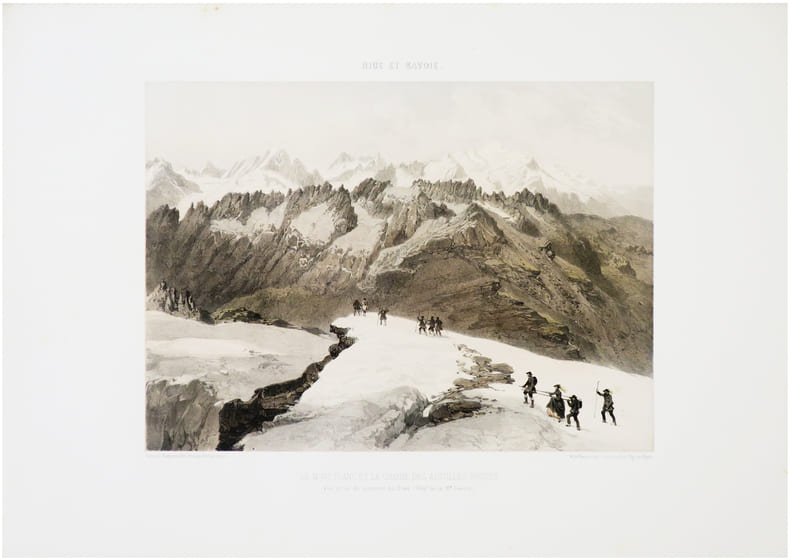  [MONT-BLANC] Le Mont Blanc et la cha&icirc;ne des Aiguilles Rouges. Vue prise du sommet du Buet. (D&eacute;p.t de la H.te Savoie).. BENOIST (F&eacute;lix).