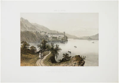  [ABBAYE de HAUTECOMBE] Abbaye de Haute-Combe, sur le Lac du Bourget, près d'Aix-les-Bains. (Dép.t de la Savoie).
