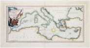  [MÉDITERRANÉE] Karte des Mittellændischen Meers.. BONNE (Rigobert) & SCHRÄMBL (Franz Anton).