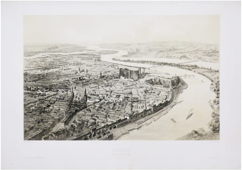  [AVIGNON] Avignon. Vue prise du Quai au Bois. . GUESDON (Alfred).