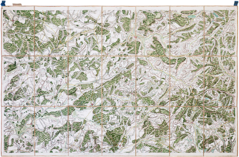  [LUXEUIL-les-BAINS] Carte de Cassini. Feuille n&deg;144/55. Luxeul.. CASSINI de THURY (C&eacute;sar-Fran&ccedil;ois).