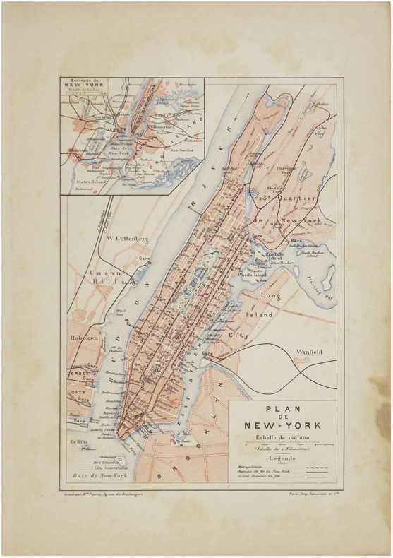  [NEW YORK] Plan de New-York.. PERRIN (Maurice).