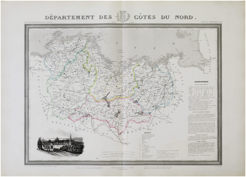  [C&Ocirc;TES d'ARMOR] D&eacute;partement des C&ocirc;tes du Nord.. DONNET (Alexis) & FR&Eacute;MIN (Antoine-R&eacute;my).