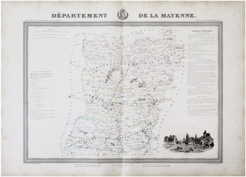  [MAYENNE] D&eacute;partement de la Mayenne.. DONNET (Alexis) & FR&Eacute;MIN (Antoine-R&eacute;my).